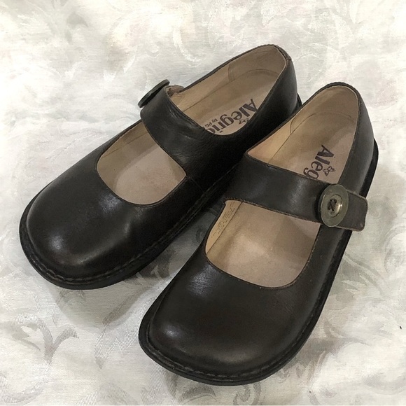 ALEGRIA Paloma Mary Jane Choco Deep Brown Smooth Leather sz 37 EU 7-7.5 US - Picture 3 of 10